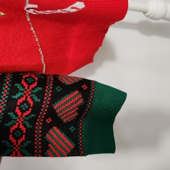 Feeling Festive Sweater Ugly Christmas Ornament Applique Size XXL Festive Party - Picture 5 of 14